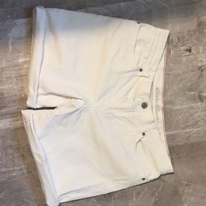 White jean shorts